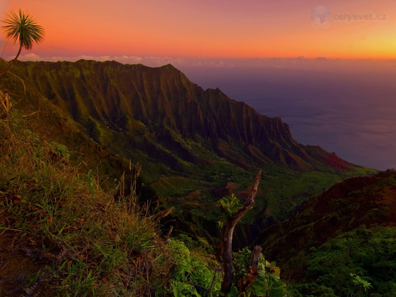 Foto: The Kalalau Valley At Sunset, Kauai