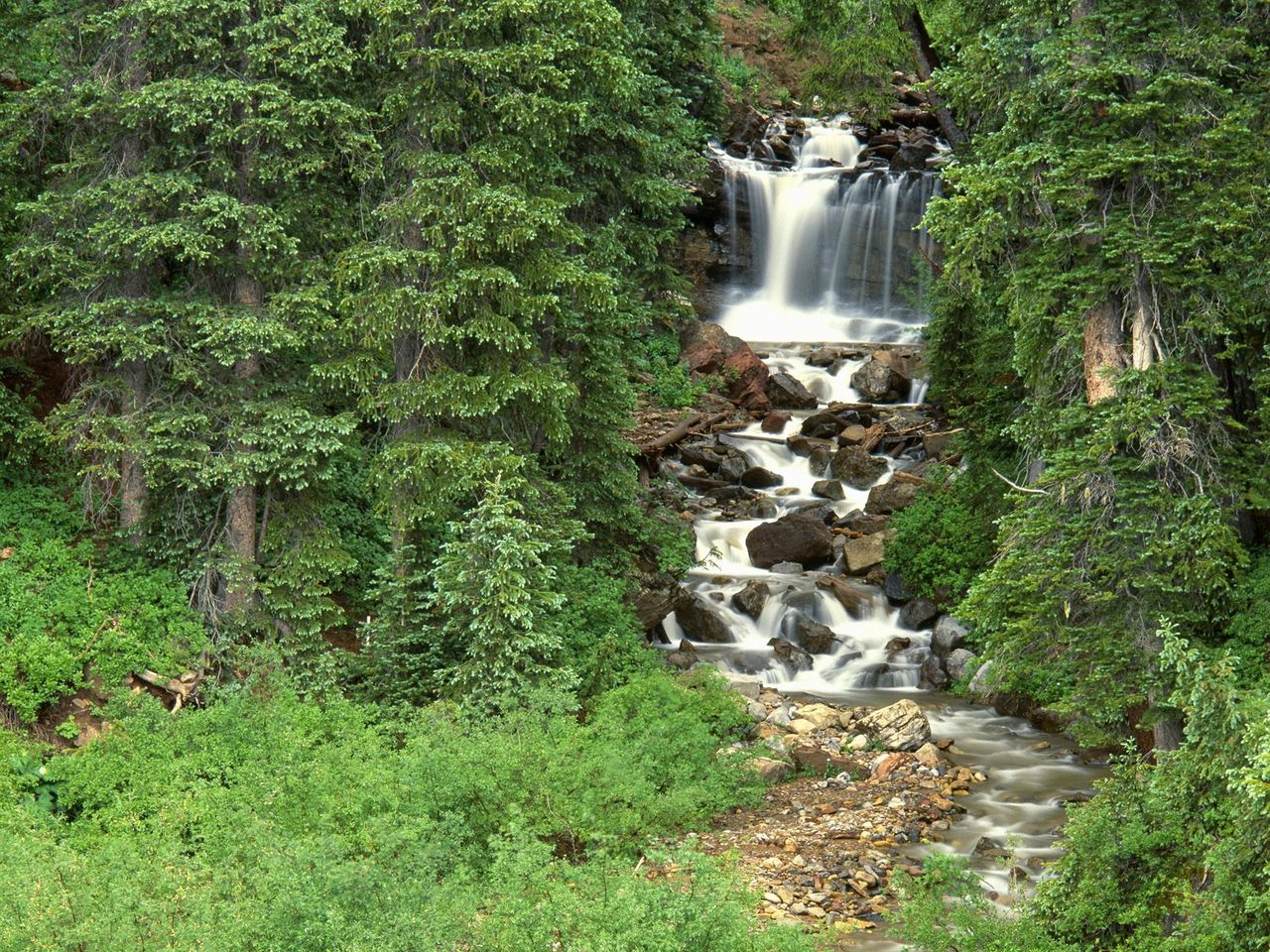 Foto: Waterfall On Deep Creek, San Juan National Forest, Colorado