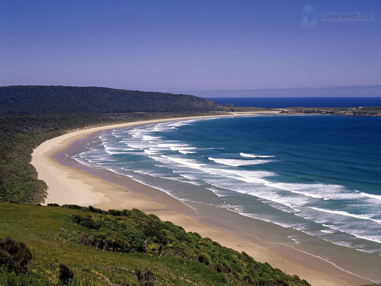 Foto: Tautuku Beach, As Seen From Florence Hill Lookout, South Island, New Zealand