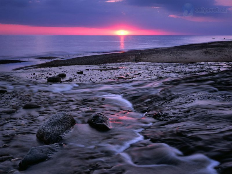 Foto: Sunset Light, Lake Superior, Pictured Rocks National Lakeshore, Michigan